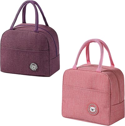 DEANKEJI Kleine koelbox, 2 stuks, 6,2 l, dubbellaags, verdikte lunchtas, opvouwbaar, geschikt voor picknicks, kantoor, school