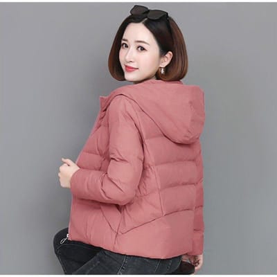 Effen Parkajas met Capuchon Dames Korte Katoengevoerde Jassen Winter Oversized Parkajas Dikke Katoenen Jas Bovenkleding XXL roze