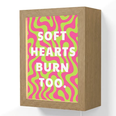 Wandlamp 15x20 cm - Oplaadbaar - Abstract - Quote - Centraal - Roze - Wandlampen binnen woonkamer - Slaapkamer lamp met kabel - Decoratieve nachtlamp - Vloerlamp snoer