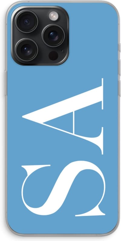 Gepersonaliseerd - Case Company® - Hoesje geschikt voor iPhone 15 Pro Max hoesje - Monogram N°2 - Soft Cover Telefoonhoesje - Bescherming aan alle Kanten en Schermrand