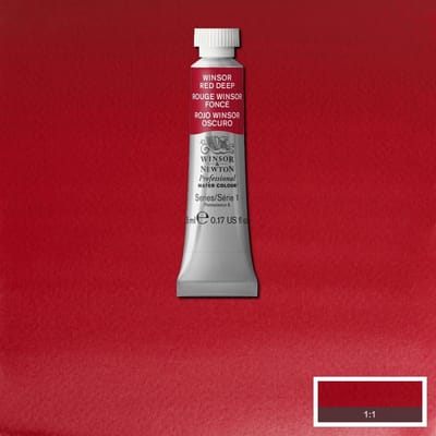 Watercolor paint W&N 5ml - 725 Winsor Red Deep