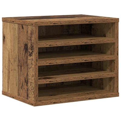 vidaXL - Bureau - organizer - Oudhout - 36 - x - 26 - x - 29,5 - cm - Bewerkt - hout