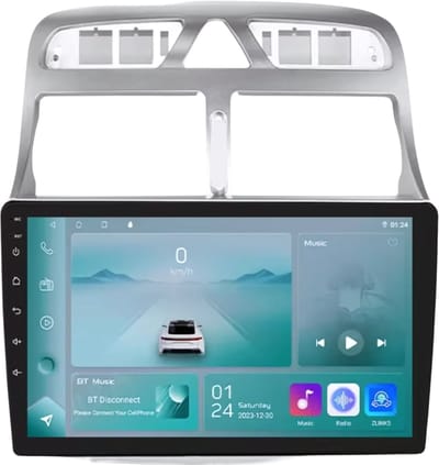 Autoradio met bluetooth - Carplay - Geschikt voor Apple en Android - Stereo - Navigatie - Navigatiesysteem auto - Voor Peugeot 307 / 307CC / 307SW (2002-2013)