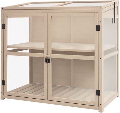 Killogood Koude bak verhoogde bak plantbed - weerbestendig - 2 niveaus - vurenhout - 103 x 61 x 103 cm - naturel