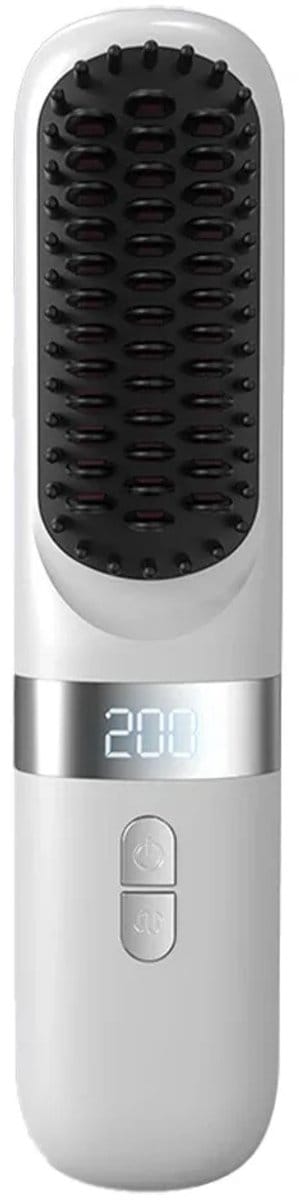 Innovastore Draadloze Stijlborstel - Elektrische borstel - Warmteborstel - Draadloze stijltang - Stijlkam - Keramisch - Wit