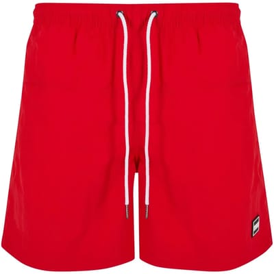 Urban Classics - Block Zwemshorts - S - Rood
