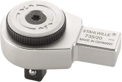 Fijntand steekratel 1/2 inch 14 x 18 mm voor momentsleutel - Compact ontwerp