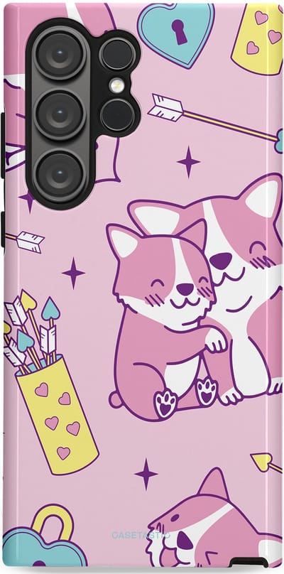 Casetastic Hoesje Geschikt voor Samsung S23 Ultra - Stijlvolle Beschermende Duo-layer Case - Cupi Cori
