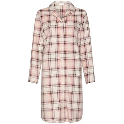 Pastunette - Pink Checks - Nachthemd - Geruit - Flanel Fleece - Maat 36
