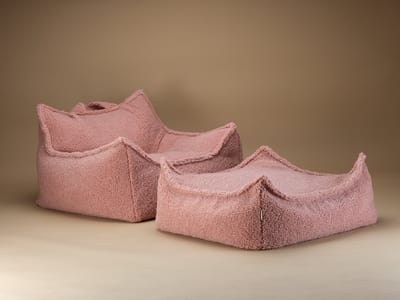 Wigiwama Teddy Square Ottoman / Poef - 80x70x50cm - Guava Pink