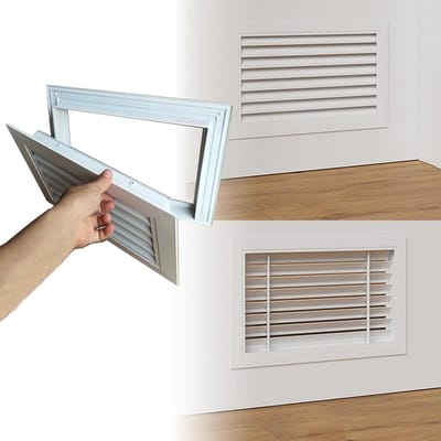 Ventilatierooster Aluminium - Luchtstroom Rooster - Verbeter Ventilatie - Aanpasbare Afmetingen - 08 mm Dik - Zwart