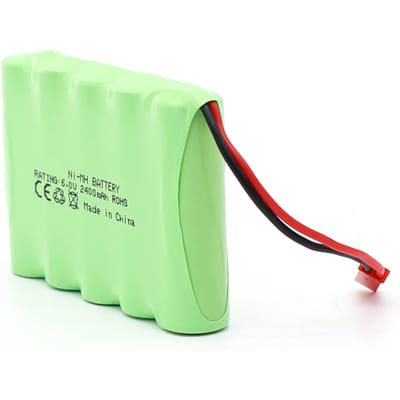 RC Batterij 6V 2400mAh Oplaadbaar Ni-MH AA met JST-stekker – Voor RC Auto's, Boten, Tanks, Elektrisch Gereedschap groen