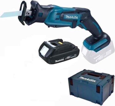 Makita DJR183Y1J 18V Li-Ion accu reciprozaag body + 1x 1.5Ah accu in Mbox - snelwissel