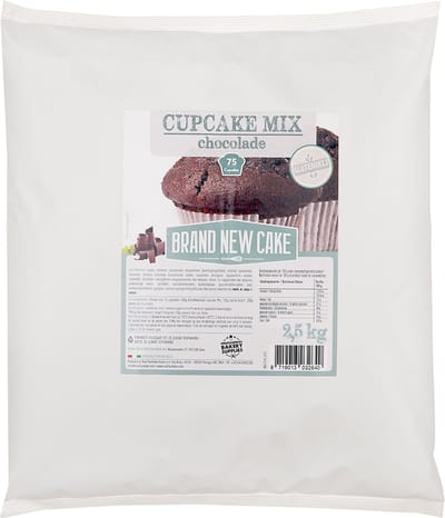 BrandNewCake® Cupcake-mix Chocolade 2,5kg - Bakmix Glutenvrij - Mix voor Cupcakes