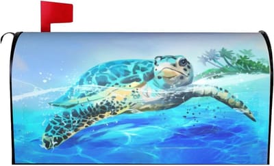Brievenbushoes - Brievenbusdecoratie - Brievenbus Versieren - Waterdicht Oxford-doek - 21 x 18 inch - Zeeschildpad