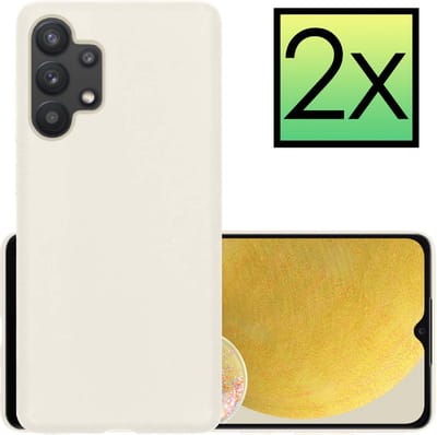 Hoesje - 2 Stuks - Geschikt voor Samsung Galaxy A13 4G - Sterk & Shockproof - Case Siliconen - Back Cover - Telefoon Hoes - Wit