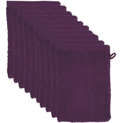 The One Towelling Washandjes - 15x21 cm - 10 stuks - Hotelkwaliteit - 500 g/m² - 100% Gekamd katoen - Plum