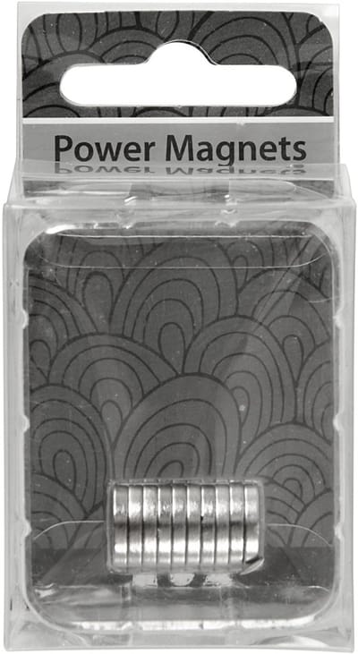 Krachtige magneten ”NdFeB” , d 10 mm, dikte 2 mm, 10 stuk/ 1 doos