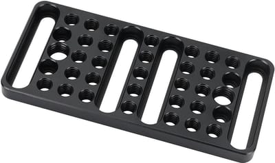 Verlengplatform Camera - Montageplaat Camera - Camera Uitbreiding - Meerdere Schroefgaten - 108 mm - Zwart