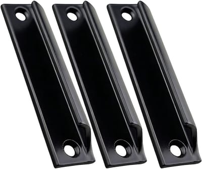Balkondeurgreep van aluminiumlegering, 3 stuks, stevige deurgrepen voor binnen en buiten, ideaal voor deuren en kasten (zwart)