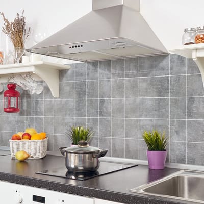 Muurstickers - Zelfklevende tegelmuurstickers voor keuken en badkamer - 30 gepolijste betontegelstickers - 30 stickers 20x20cm
