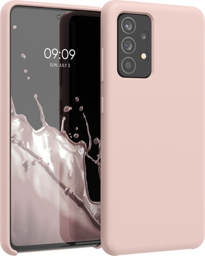 kwmobile telefoonhoesje geschikt voor Samsung Galaxy A52 / A52 5G / A52s 5G - Hoesje met siliconen coating - Smartphone case in mat oudroze