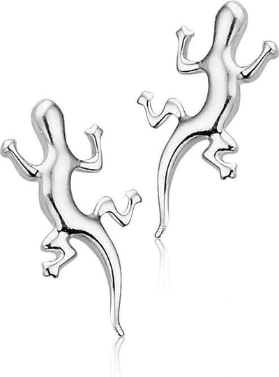 Montebello Oorbellen Salamander - 925 Zilver Gerhodineerd - 10x6mm
