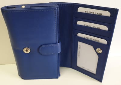 Dames Overslagportemonnee - Kobalt Blue