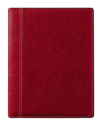 Brepols bureau agenda 2027 - OPTIVISION LARGE [0.117] - PALERMO - Bureau agenda - 1 week op 2 pagina's - Weekoverzicht - Gespiraleerd - Rood - 17.1 x 22 cm
