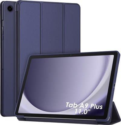Geschikt voor Samsung Galaxy Tab A9 Plus Smart cover hoesje - Navy
