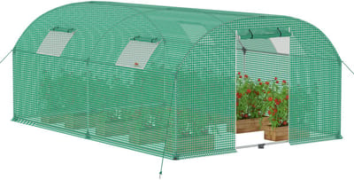ACXIN Foliekas Tuinkas Groot - 3x4x2m - Tomatenkas Folietunnel met Deur en Ramen - HDPE LDPE UV Bestendige Folie - Stalen Frame Ø22mm - Tuin Moestuin Kas