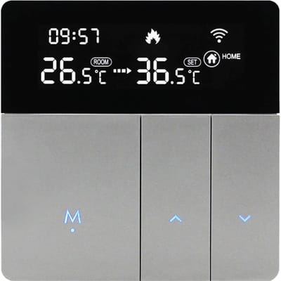 Thermostat intelligent WIFI avec écran LCD Thermostat de radiateur de chauffage intelligent APP et commande vocale contrôleur de température constante intérieure GC for gas boiler(Type 3) gray