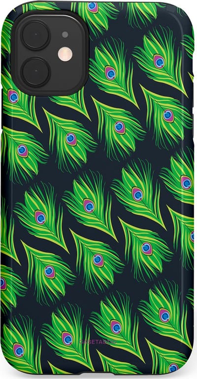 Casetastic Hoesje Geschikt voor Apple iPhone 11 - Stijlvolle Beschermende Duo-layer Case - Veren van verleiding