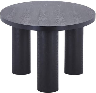 Vente-unique Eettafel voor 8 personen met essenfineer - Zwart - FALYN