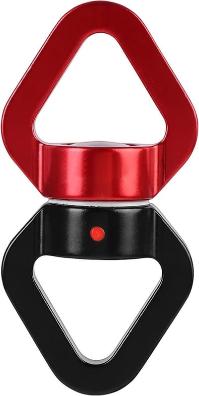 Klimhaken Karabiners - Draai Ringen - Outdoor Sport - 30kN Kracht - 110 x 55 mm - Zwart Rood