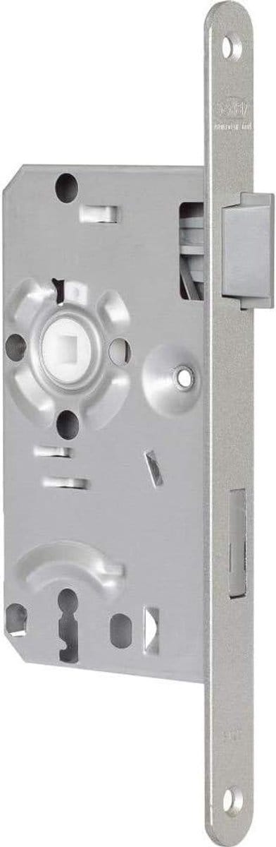 Badkamer Insteekslot - Deurslot Toilet - Binnendeuren Beveiligen - Klasse 1 Certificering - 55/78 mm - Zilverkleurig