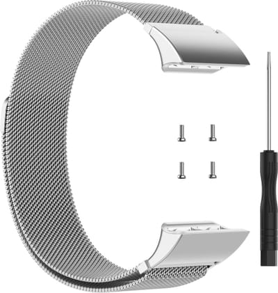 Milanees bandje - geschikt voor Garmin Forerunner 30 / 35 - zilver