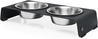 Verhoogde Hondenbak - Hondenbar Voerstation - Comfortabel Eten - Stabiel Antislip Design - 48 x 21 x 9 cm - Grijs