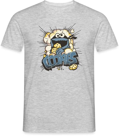 Sesamstraat Koekiemonster En Koekjes T-Shirt Heren