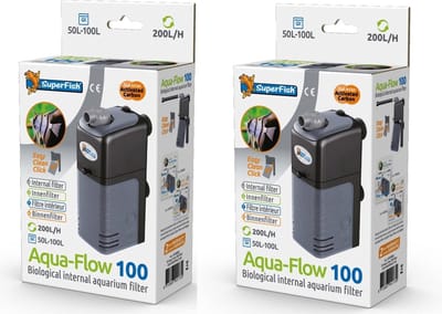 SuperFish - AquaFlow - Dual Action 100 - Aquariumfilter - 2 stuks
