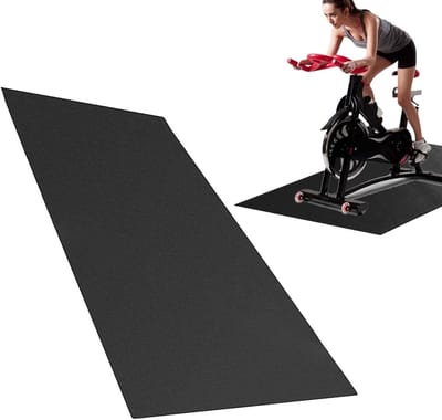 Fitness Mat - Trainingsmat Vloerbeschermer - Apparatuur Beschermen - Waterdicht Zweetbestendig - 120 x 60 cm - Zwart