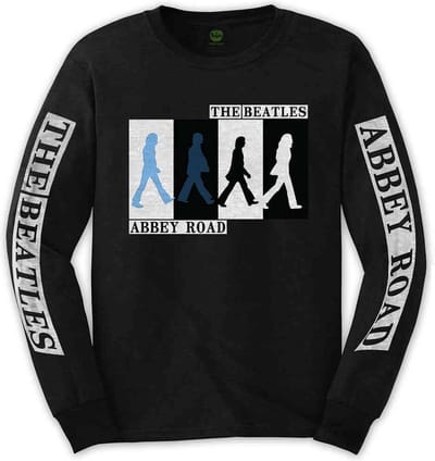 The Beatles Longsleeve shirt -L- Abbey Road Colours Crossing Zwart