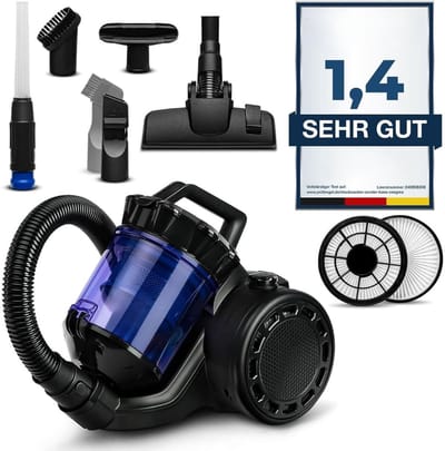DYNA® Steelstofzuiger met snoer - Steelstofzuiger - Stofzuiger - Zwart/Blauw - 112cm x 25cm x 58cm