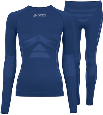 SNOCKS Thermo Ondergoed Dames - Thermoshirt & Thermobroek - Warm & Ademend - Comfortabele Pasvorm - 1 Set