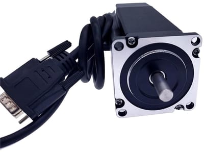 Stappenmotor Gesloten Lus - Servomotor Hybride - Precisie Beweging - 22 Nm Koppel - 96 mm - Zwart