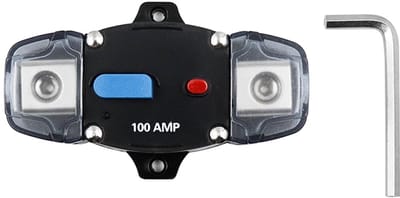 Jhubersproducts - Zelfherstellende Circuitonderbreker - 100A 12-48 Volt - Handmatige Reset - Veiligheid - Krachtige Bescherming - Geschikt voor Automa