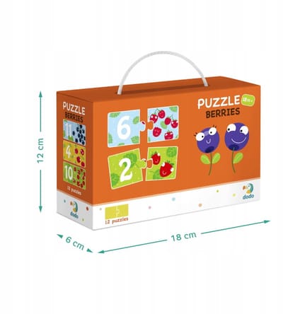 Dodo Duo Puzzels - Cijfers & Bessen (12 Stuks)