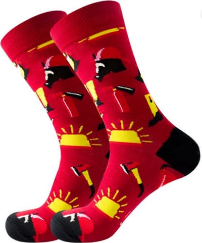 ZOETTT Brandweer sokken - Sokken - Leuke sokken - Brandweer - Cadeau - Cadeau voor mannen - Cadeau voor vrouwen - Verjaardag cadeau - Beroepen