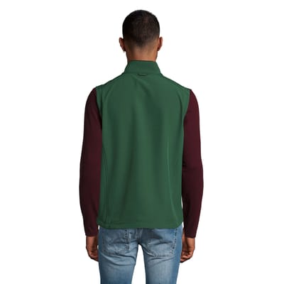 SOLS Heren Rallye Soft Shell Bodywarmer Jacket (Fles groen)