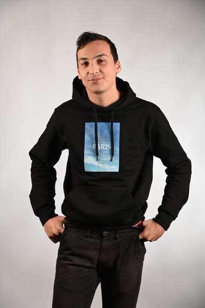 Cotton Rich Hooded Sweatshirt B&C Collectie maat M Zwart